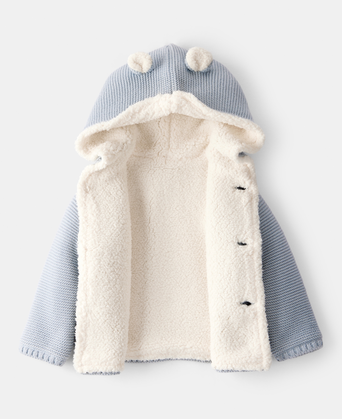 Carter's Baby Boys Or Baby Girls Sherpa-lined Cardigan In Blue