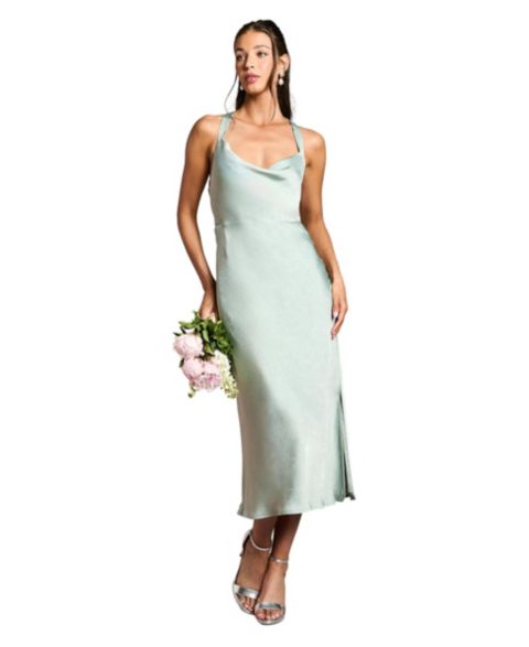 Женское платье Oasis Satin Bridesmaids, цвет: Шалфейный
