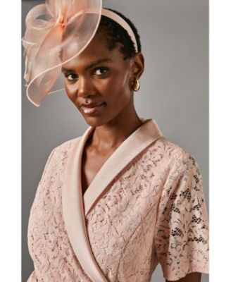 Women's Lace 2-In-1 Jacket Pleated Midi Dress