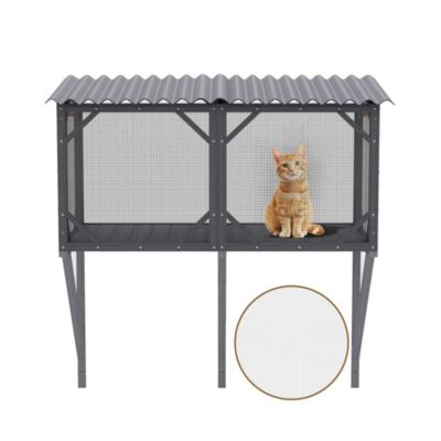 43.3 Outdoor Cat Window Box with Bug Proof Net