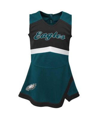 Baby Boys and Girls Green Philadelphia Eagles Cheer Captain Jumper Dress