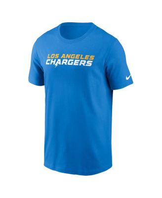 Men's Powder Blue Los Angeles Chargers Primetime Wordmark Essential T-Shirt