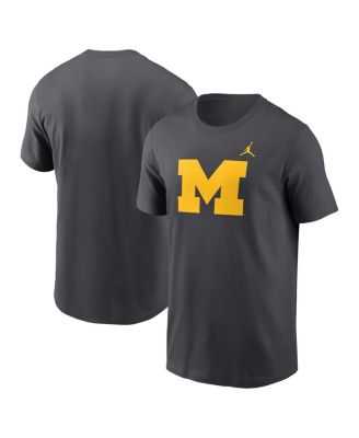 Jordan - Men's Anthracite Michigan Wolverines Primetime Evergreen Logo T-Shirt