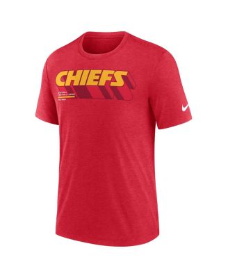 Men's Heather Red Kansas City Chiefs Long Pass Tri-Blend T-Shirt
