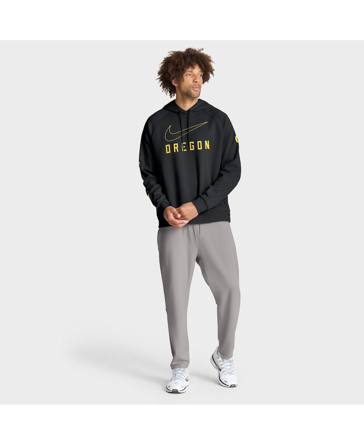Nike Men's Black Oregon Ducks Premium Raglan Performance Pullover Hoodie