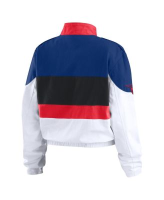 Women's Navy/White Texas Rangers Racing Full-Zip Jacket