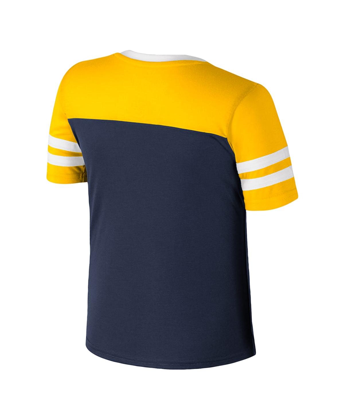Colosseum Big Girls Navy Michigan Wolverines Space Opera T-shirt In Blue