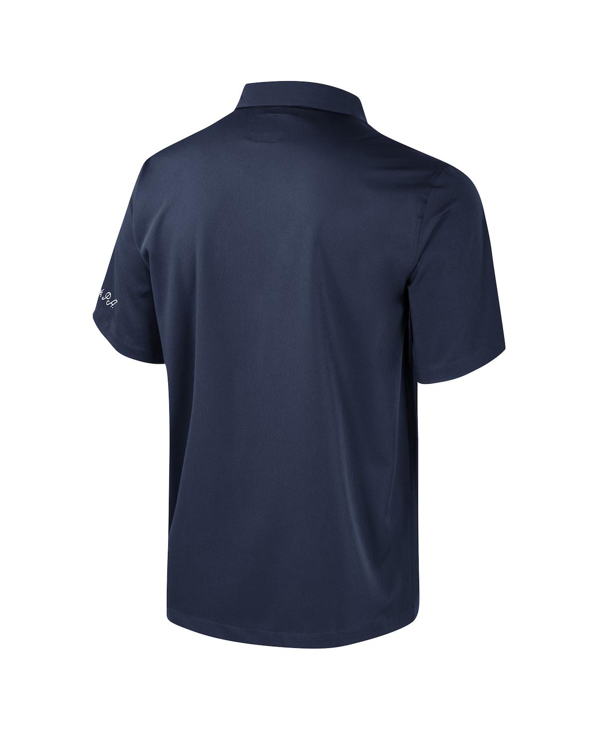 Colosseum Men's Navy Penn State Nittany Lions Strike Bowling Button-up Shirt In Blue