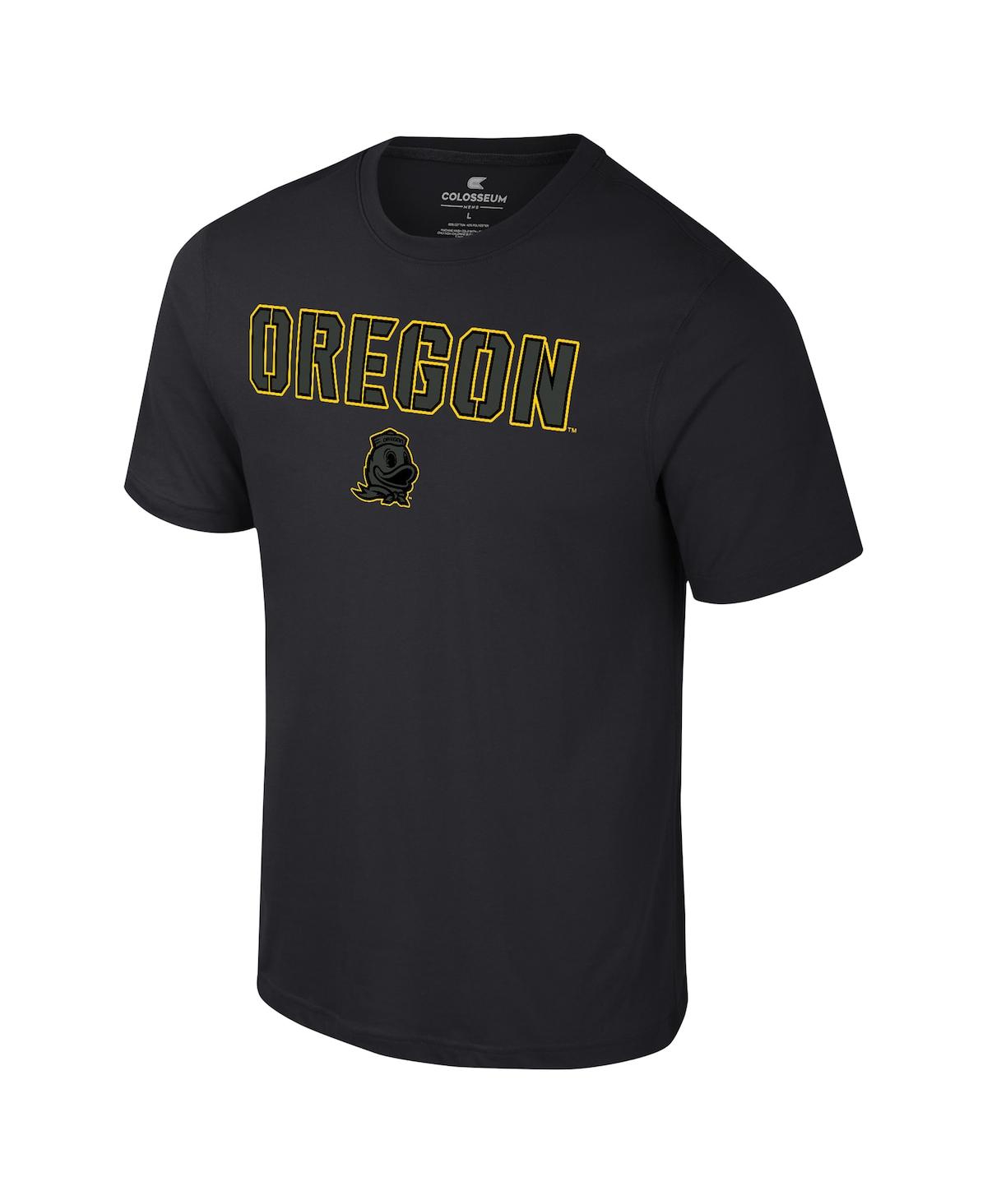 Colosseum Men's Black Oregon Ducks Color Pop Active Blend T-shirt In Black