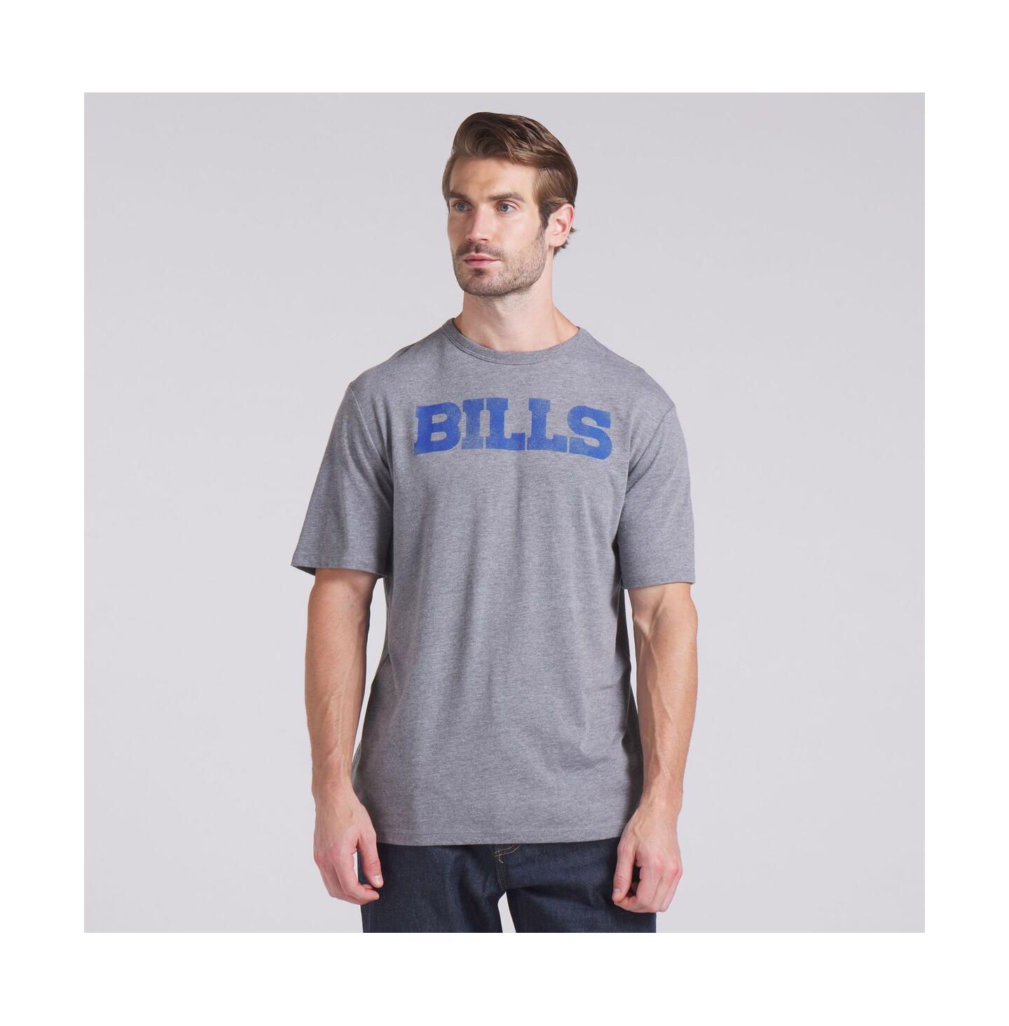 Мужская футболка Fanatics Heather Gray Buffalo Bills Pass Rush Tri-Blend — фото 4