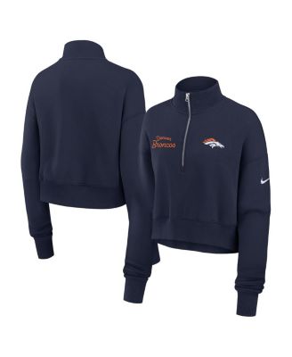 Fanatics - Women's Navy Denver Broncos Primetime Phoenix Half-Zip Sweatshirt