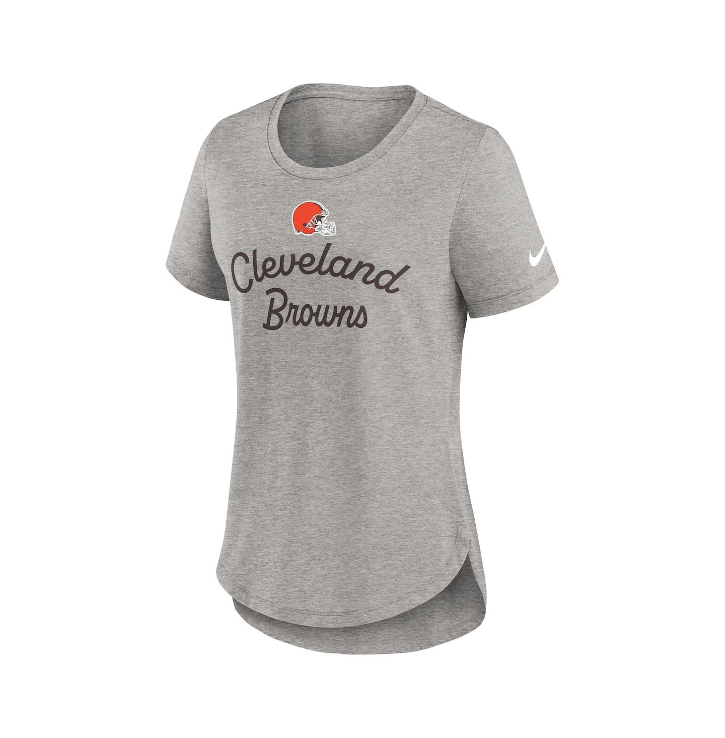 Женская футболка Fanatics Nike Gray Cleveland Browns Script Tri-Blend — фото 2