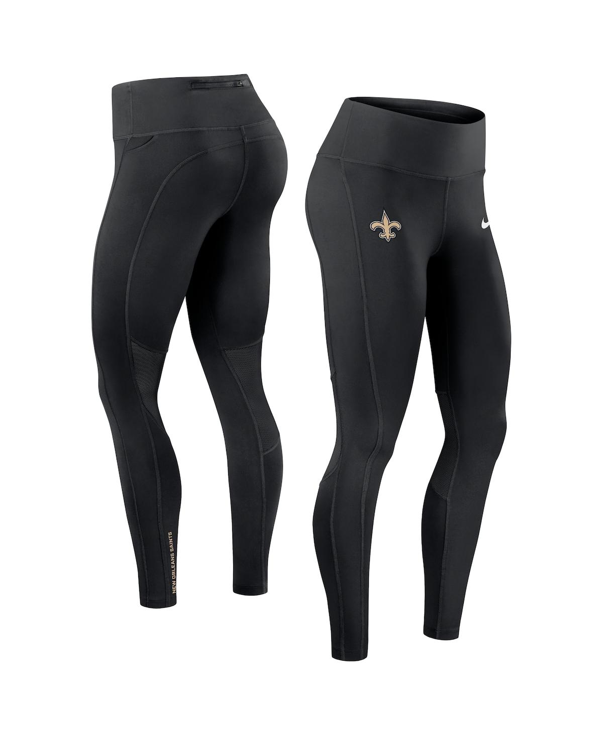 Nike Women's Black New Orleans Saints Primetime Epic Fast Performance Leggings In Black