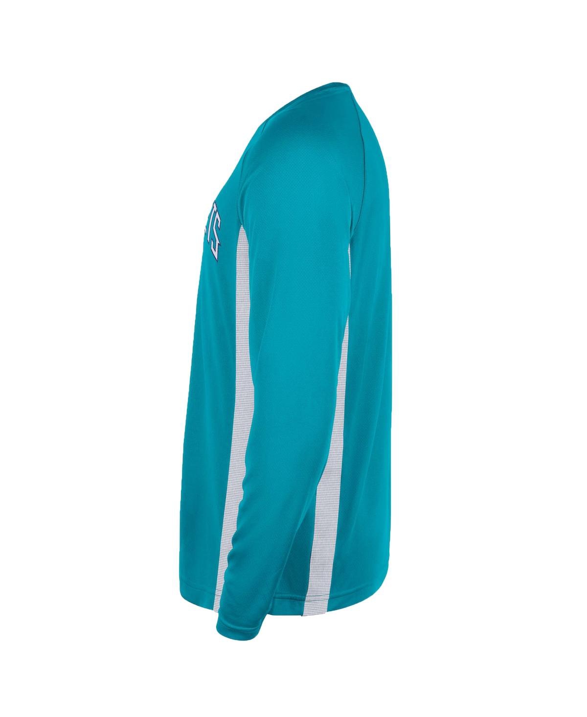 Jordan Men's Teal Charlotte Hornets 2025/26 Authentic Pre-game Legend Dri-fit Long Sleeve Shooting Shirt In Blue