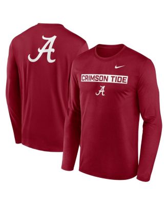Nike - Men's Crimson Alabama Crimson Tide Primetime Campus 2-Hit Legend Long Sleeve T-shirt