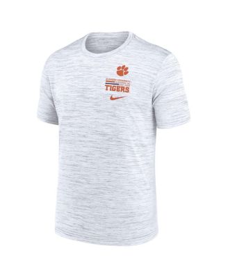Men's White Clemson Tigers Velocity Stacked Performance T-Shirt