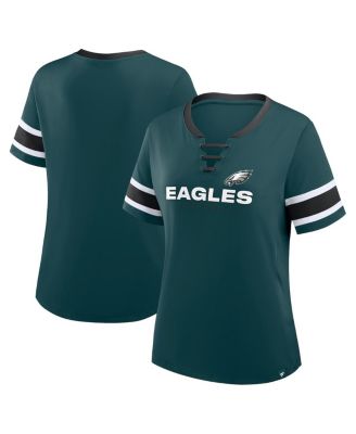 Fanatics - Women's Midnight Green Philadelphia Eagles Redzone Draw Play Athena Lace-Up T-shirt