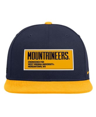 Men's Navy/Gold West Virginia Mountaineers 2025 On-Field Patch Pro Dri-FIT Snapback Hat