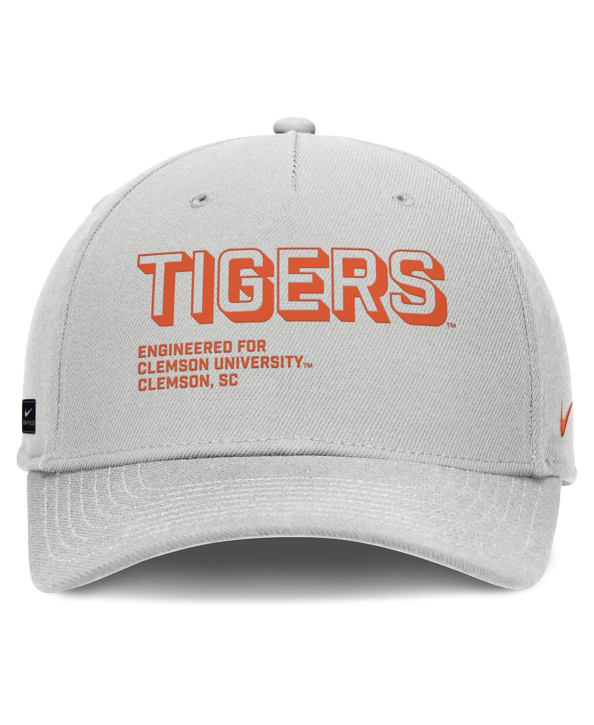 Nike Men's Gray Clemson Tigers 2025 Sideline Dust Pinched Rise Adjustable Hat In Gray