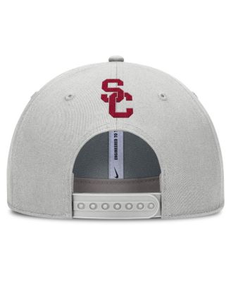 Men's Gray USC Trojans 2025 Sideline Dust Pinched Rise Adjustable Hat