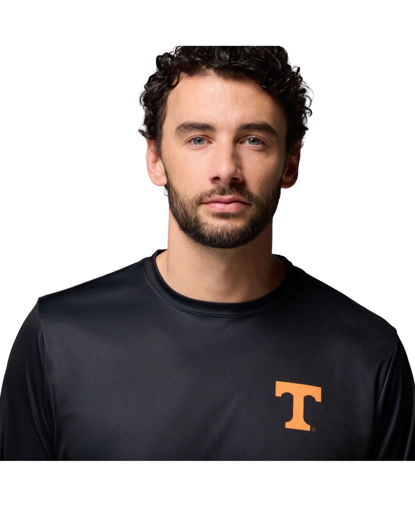 Мужская футболка Columbia Black Tennessee Volunteers PHG Terminal Shot 3-Hit Long Sleeve — фото 5