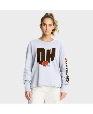 Fanatics - Women's White Cleveland Browns Hometown Legacy Long Sleeve T-shirt