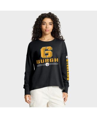 Fanatics - Women's Black Pittsburgh Steelers Hometown Legacy Long Sleeve T-shirt