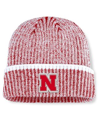 Fanatics - Men's Scarlet/White Nebraska Huskers Haze Cuffed Knit Hat