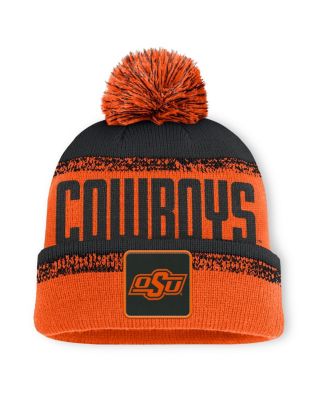 Fanatics - Men's Orange/Black Oklahoma State Cowboys Thrive Cuffed with Pom Knit Hat