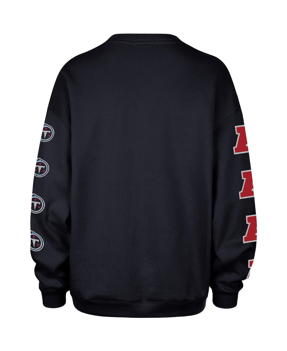 '47 Brand Women's Navy Tennessee Titans Go Big Oversized Pullover Sweatshirt