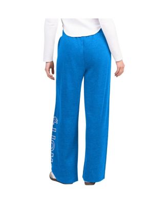 Women's Blue Detroit Lions Field Wide Leg Sweatpants