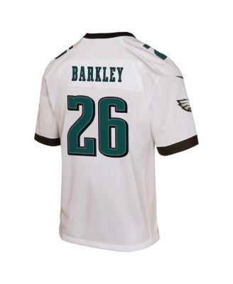 Big Boys and Girls Saquon Barkley White Philadelphia Eagles Game Jersey