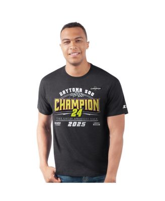 Starter - Men's Black William Byron 2025 Daytona 500 Prime Time T-shirt