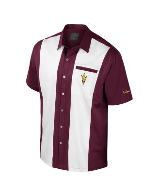 Men's Maroon Arizona State Sun Devils Strike Bowling Button-Up Shirt