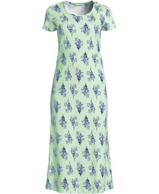 Plus Size Cotton Short Sleeve Midcalf Nightgown
