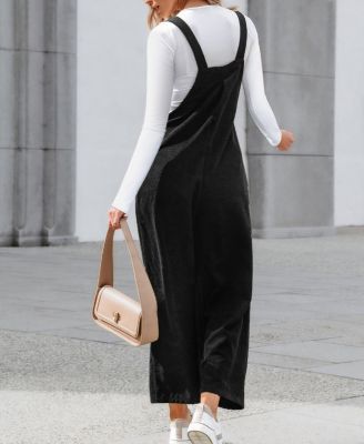 Women's Jumpsuit Corduroy Wide-Leg Overalls