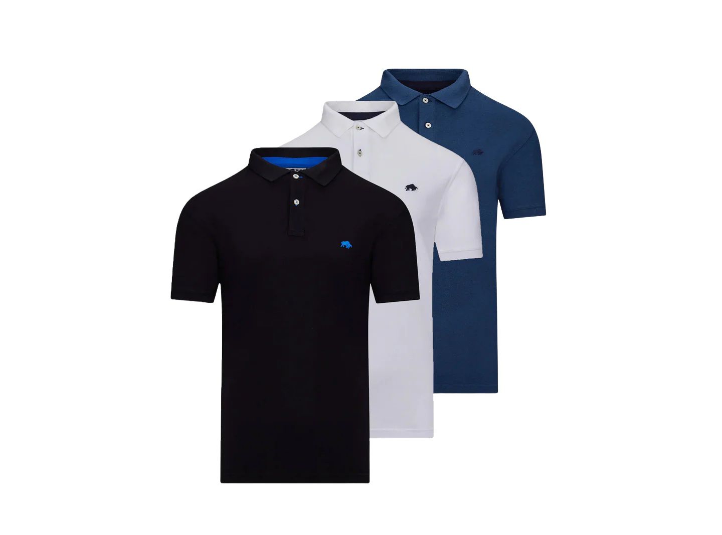 Мужские поло Raging Bull Multipack Polo Shirt, цвет: Чёрный / Белый — фото 4