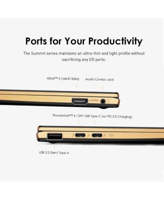 Summit 13 AI+ Evo A2VMTG-012US 13.3" WUXGA Touchscreen Copilot+ PC Laptop, Intel Core Ultra 7-258V 2.2GHz, 32GB RAM, 1TB SSD, Windows 11 Pro, Ink Black