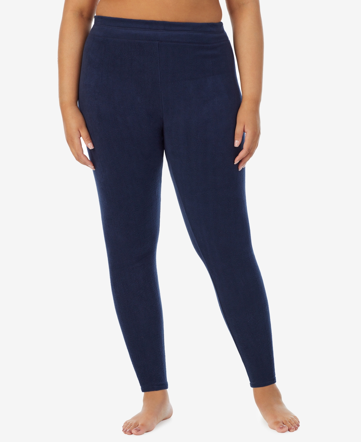 Cuddl Duds Plus Size Fleecewear Stretch Leggings In Blue