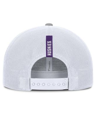 Men's Gray/White Washington Huskies Rapid Trucker Adjustable Hat
