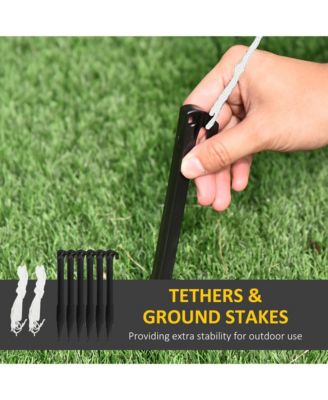 6' Inflatable Christmas Polar Bear and Penguin Fishing on Board LED