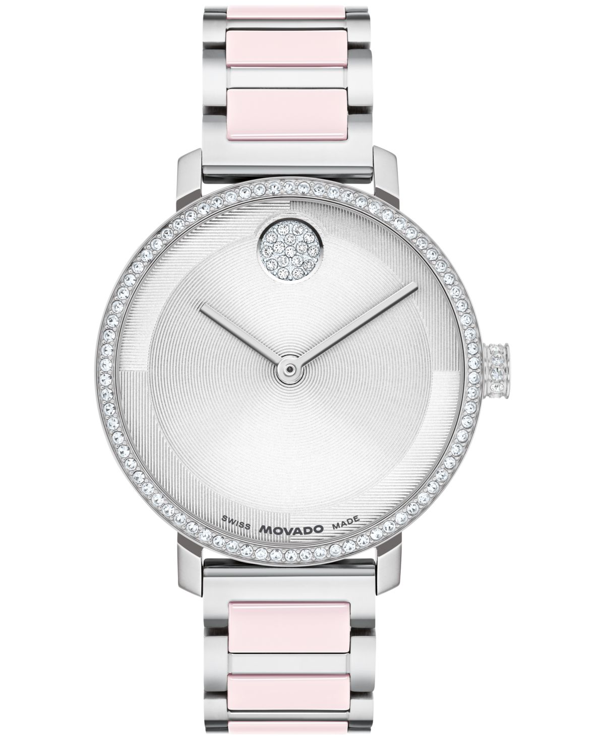 Женские швейцарские кварцевые часы Bold Evolution 2.0 из нержавеющей стали и керамики Blush, 34 мм