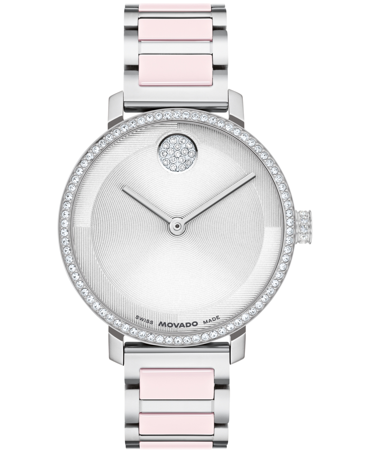 Movado Women's Bold Evolution 2.0 Swiss Quartz Stainless Steel Blush Ceramic Watch, 34mm In Multi