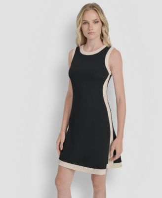 Sleeveless Color Blocked Mini Dress