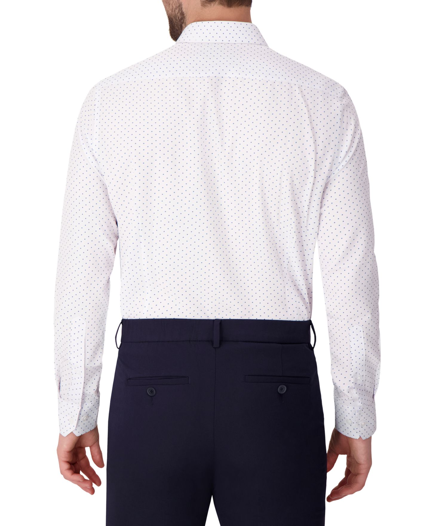 Мужская рубашка Report Collection Long Sleeve 4-Way Dot Print Dress Shirt, цвет: Белый — фото 2