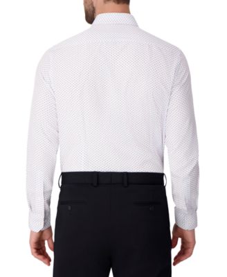 Men's Long Sleeve 4-Way Geo Print Dress Shirt