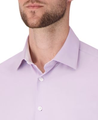 Men's Long Sleeve 4-Way Solid Woven Dress Shirt