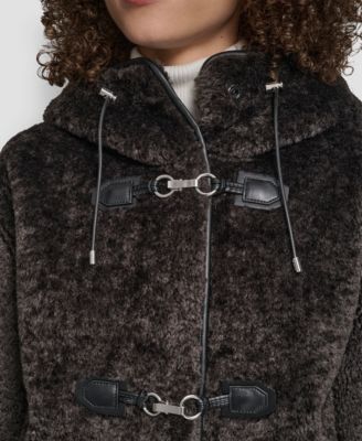 Petite Hooded Toggle Coat