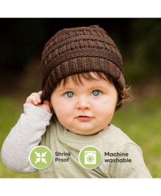 3pk Warmzy Baby Beanies, 0-36 months Baby Hats, Baby Winter Hat for Newborn, Infant, Toddlers, Boys, Girls