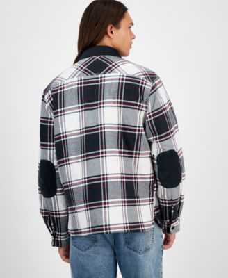 Men's Mack Long Sleeve Snap-Front Plaid Shirt Jacket, Macy's Exclusive